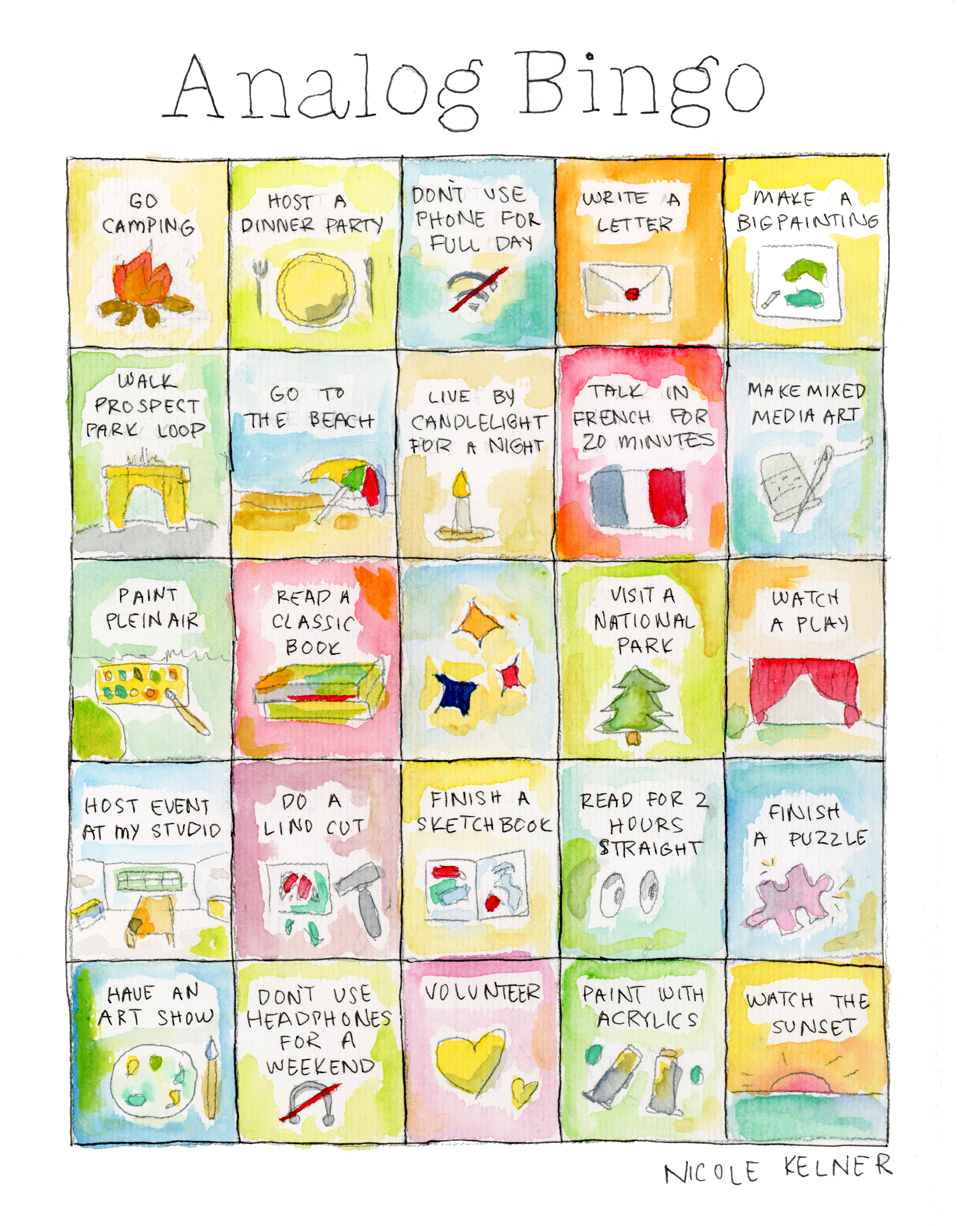 Analog Bingo inspiration